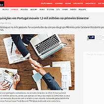 Fuses e aquisies em Portugal movem 1,3 mil milhes no primeiro bimestre